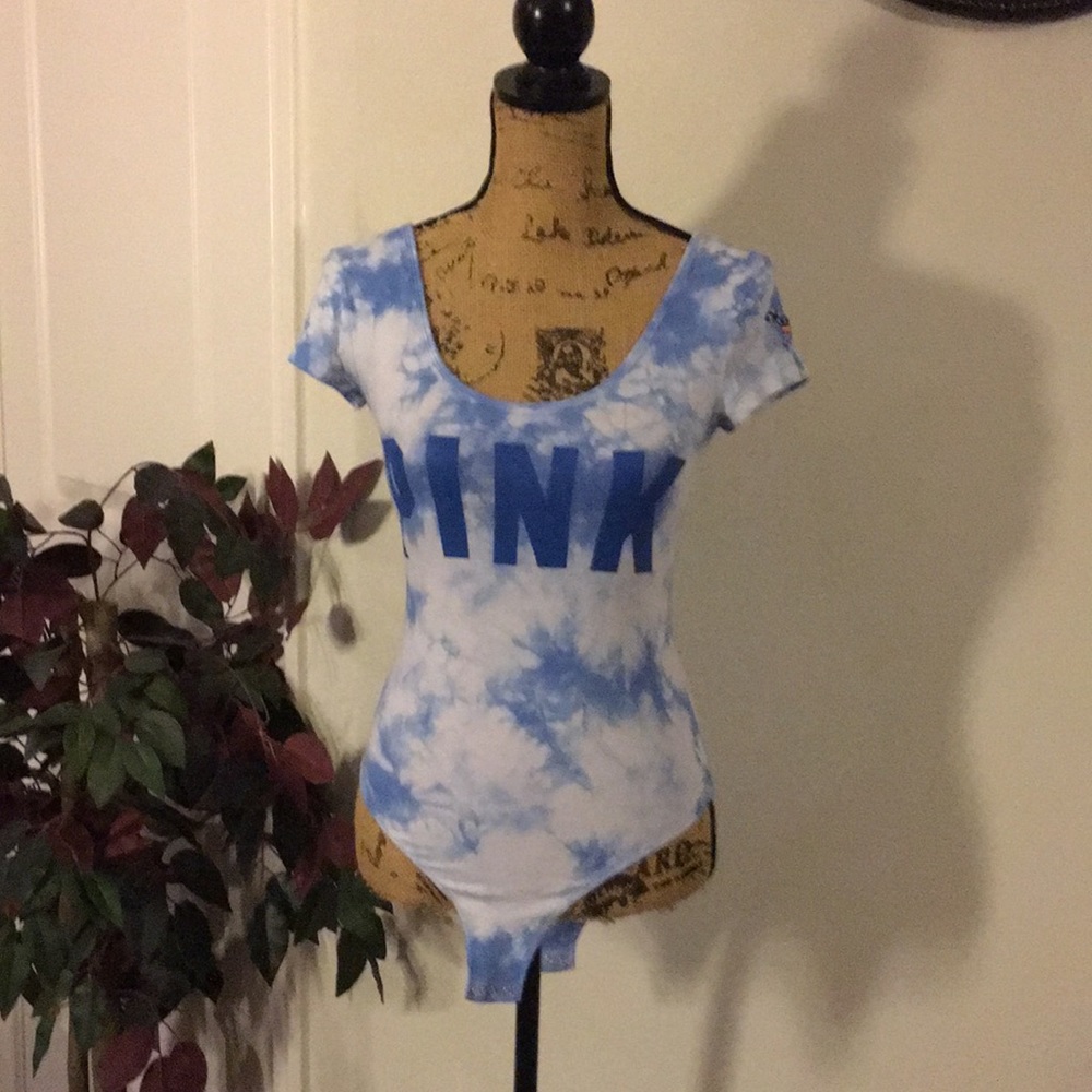 Blue and white PINK Bodysuit
